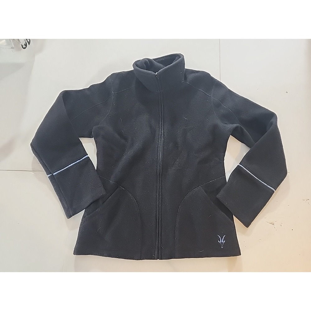 Ibex Women's XS Black Full Zip Merino Wool Jacket Made in USA Vintage Mid Layer